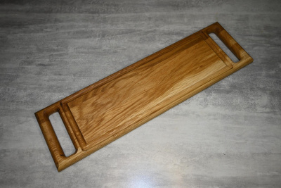 Доска для подачи суши и роллов с ручками, дуб 42×12 см от мастерской DIVIRO